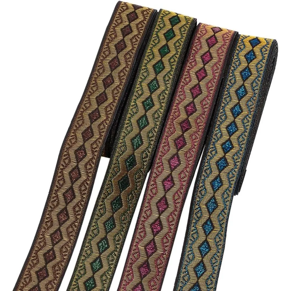 14M 4 Colors Ethnic Style Polyester Ribbon Jacquard Ribbon Tyrolean Ribbon Mixed Color Flat Rhombus Pattern 3/4 inch(20mm)
14M 4 Colors Ethnic Style Polyester Ribbon Jacquard Ribbon Tyrolean Ribbon Mixed Color Flat Rhombus Pattern 3/4 inch(20mm)