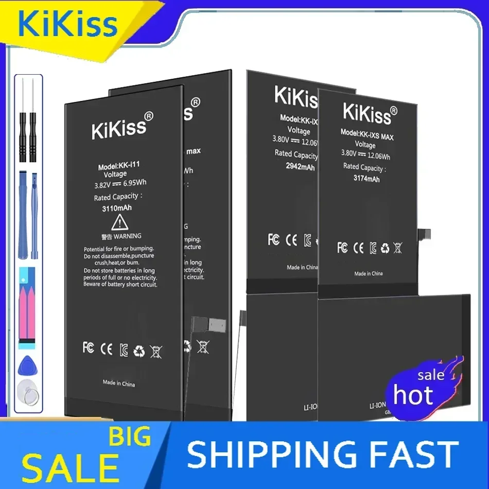 Аккумулятор большой емкости для iPhone 3G 3GS 5 6 6S 5S 6P 6SP SE 7 8 Plus X XR XS 11 Pro Max Bateria Бесплатные инструменты Клейкая лента
Аккумулятор большой емкости для iPhone 3G 3GS 5 6 6S 5S 6P 6SP SE 7 8 Plus X XR XS 11 Pro Max Bateria Бесплатные инструменты Клейкая лента