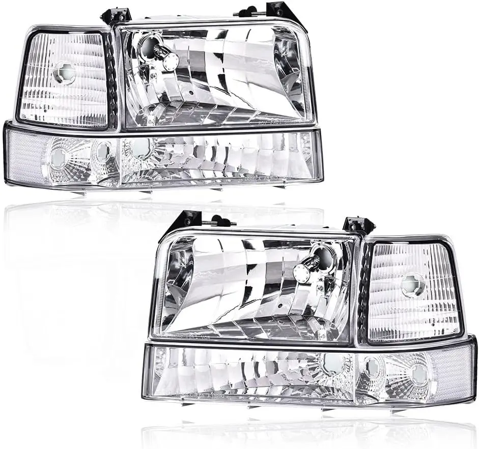 Headlights w/Corner Signal Lamp +Bumper Lamps Compatible with 1992-1996 Ford F150 Bronco/Fit 1992-1997 Ford F250 F350 Driver & P
Headlights w/Corner Signal Lamp +Bumper Lamps Compatible with 1992-1996 Ford F150 Bronco/Fit 1992-1997 Ford F250 F350 Driver & P