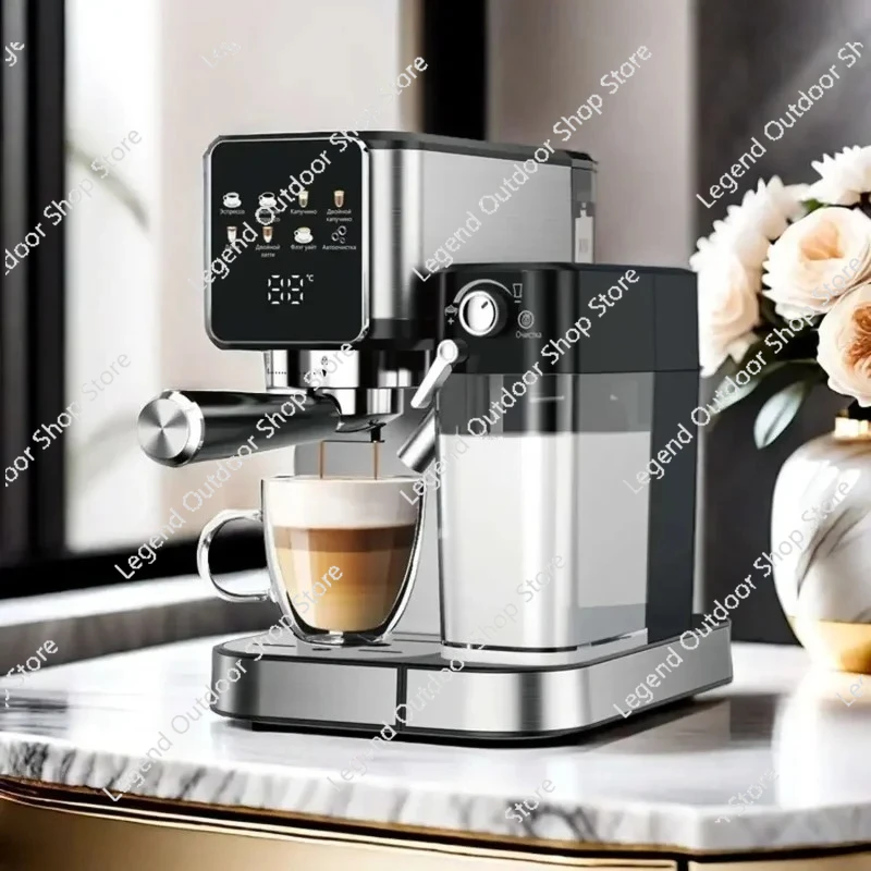 Автоматическая кофемашина для эспрессо с двойным бойлером, новая умная цифровая домашняя кофеварка для молока, портативная итальянская паровая портативная машина
Автоматическая кофемашина для эспрессо с двойным бойлером, новая умная цифровая домашняя кофеварка для молока, портативная итальянская паровая портативная машина