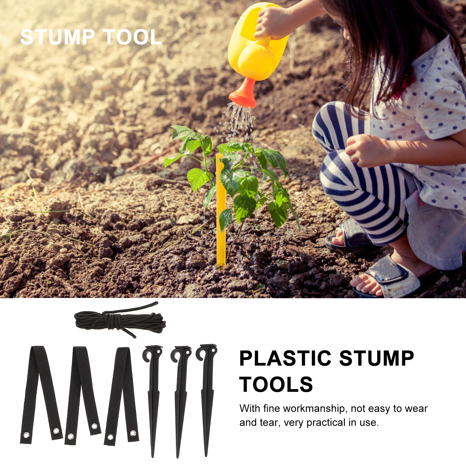 Plastic Tree Stake Kit Durable Reusable Garden Accessories Plant Support Anchor Black Heavy Young Trees Growth Rhythm Long Time
Plastic Tree Stake Kit Durable Reusable Garden Accessories Plant Support Anchor Black Heavy Young Trees Growth Rhythm Long Time