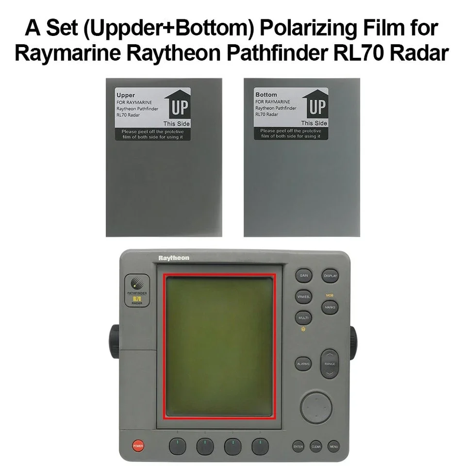 A Set (Upper + Bottom) Polarizing Film for Raytheon Pathfinder RL70 Radar
A Set (Upper + Bottom) Polarizing Film for Raytheon Pathfinder RL70 Radar