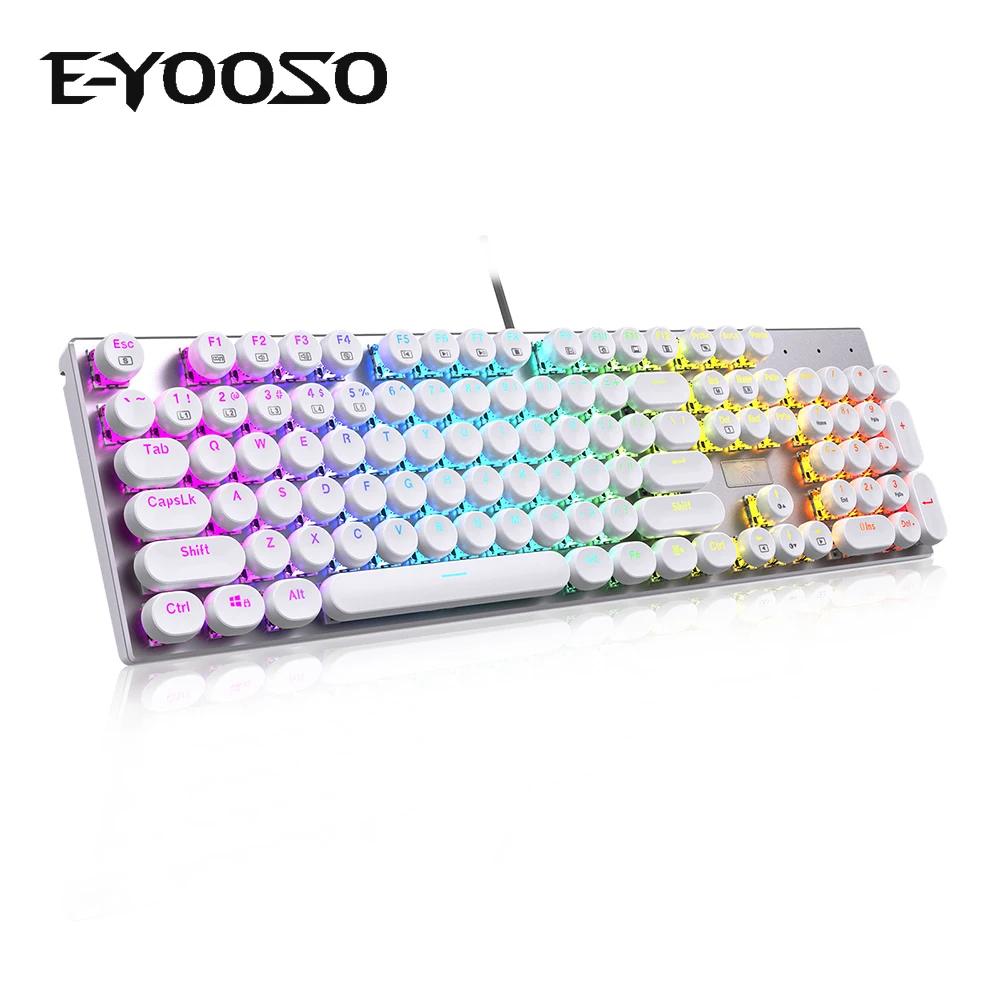 Gaming Mechanical Keyboard Optical Blue Switch 104 keys Wired Keyboard Anti-ghosting RGB Backlit LED USB For Gamer PC Laptop
Gaming Mechanical Keyboard Optical Blue Switch 104 keys Wired Keyboard Anti-ghosting RGB Backlit LED USB For Gamer PC Laptop