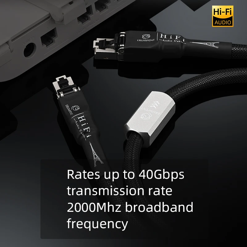 ERUMPENT Network Cable Hifi Ethernet OCC Silver-plated Conductor Cable Router Notebook Print TV Category 8 Ethernet Cable Rj45
ERUMPENT Network Cable Hifi Ethernet OCC Silver-plated Conductor Cable Router Notebook Print TV Category 8 Ethernet Cable Rj45