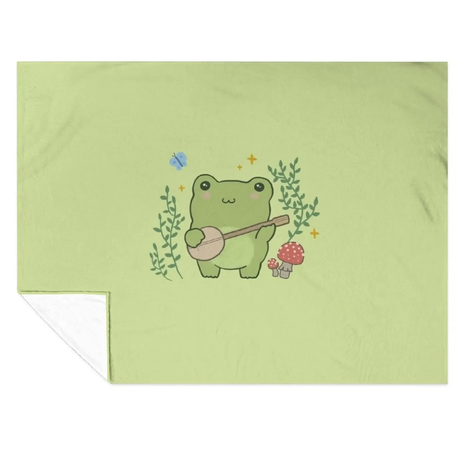 Cute Kawaii Frog Playing Banjo - Toad Plant Fungi Blue Butterfly - Cottagecore Aesthetic Mushroom - Chubby Phrog Throw Blanket
Cute Kawaii Frog Playing Banjo - Toad Plant Fungi Blue Butterfly - Cottagecore Aesthetic Mushroom - Chubby Phrog Throw Blanket