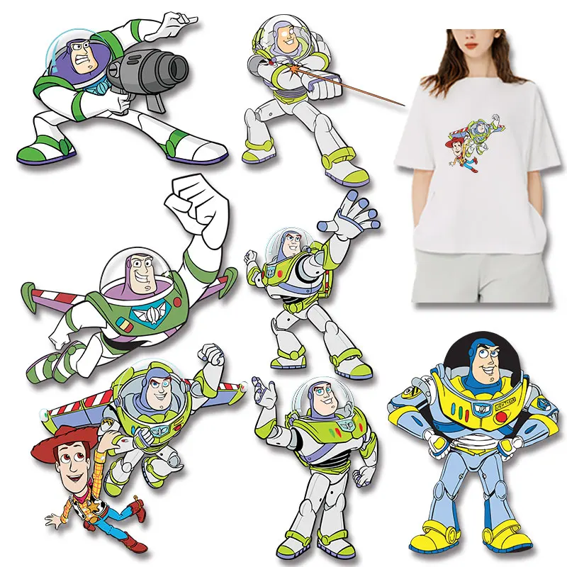 Simple Cartoon Toy Story Buzz Lightyear Pattern Heat Transfer printing Patches for Clothing DIY T-shirt Washable DIY Appliques
Simple Cartoon Toy Story Buzz Lightyear Pattern Heat Transfer printing Patches for Clothing DIY T-shirt Washable DIY Appliques