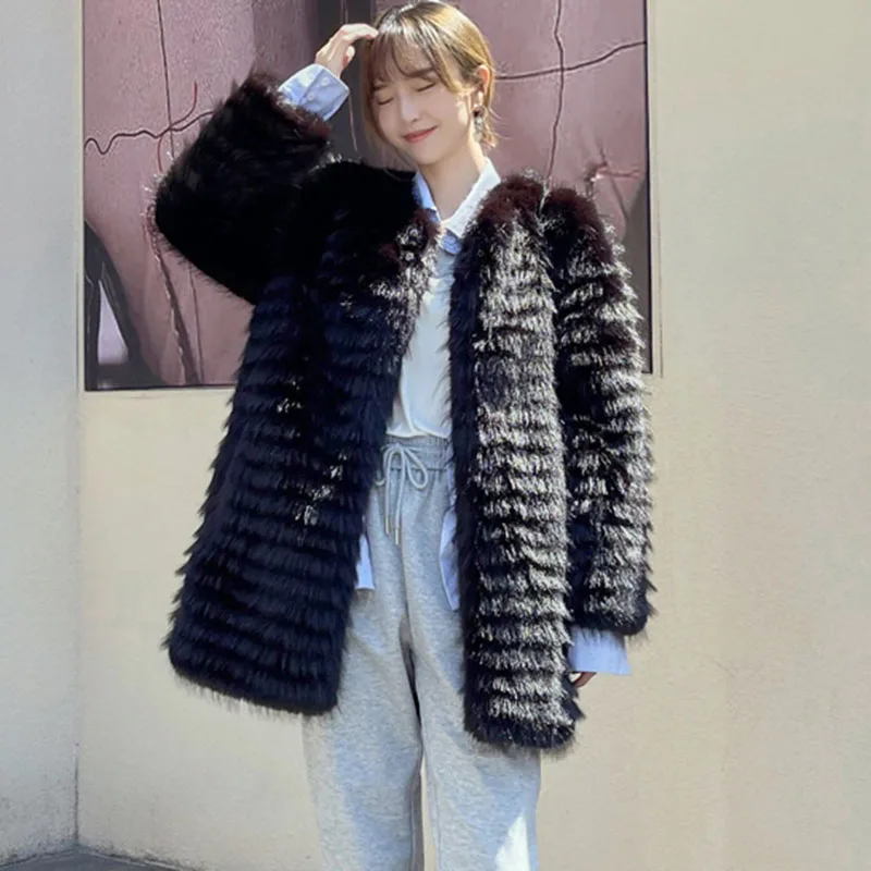 Imitation Fox Fur Faux Fur Women Fox Fur Coat 2025 New Winter Thick Fur Coat Faux Temperament Elegance Black Women For Coat H458
Imitation Fox Fur Faux Fur Women Fox Fur Coat 2025 New Winter Thick Fur Coat Faux Temperament Elegance Black Women For Coat H458