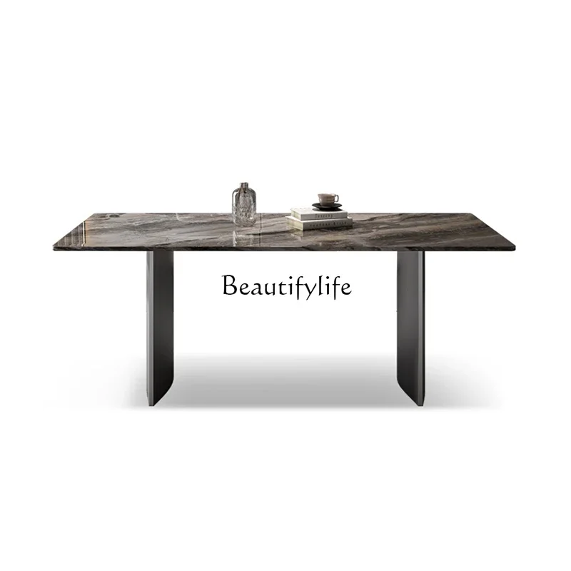 Natural marble dining table high-end Italian minimalist light luxury dining table
Natural marble dining table high-end Italian minimalist light luxury dining table