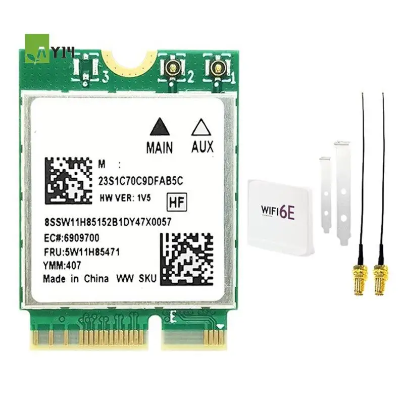 AY14 -RTL8922AE Wifi7 Card+Wifi 6E Antenna 2.4G/5G/6G 6338Mbps Bluetooth5.4 M.2 NGFF Wireless Wifi Adapter Card For Win10/11
AY14 -RTL8922AE Wifi7 Card+Wifi 6E Antenna 2.4G/5G/6G 6338Mbps Bluetooth5.4 M.2 NGFF Wireless Wifi Adapter Card For Win10/11