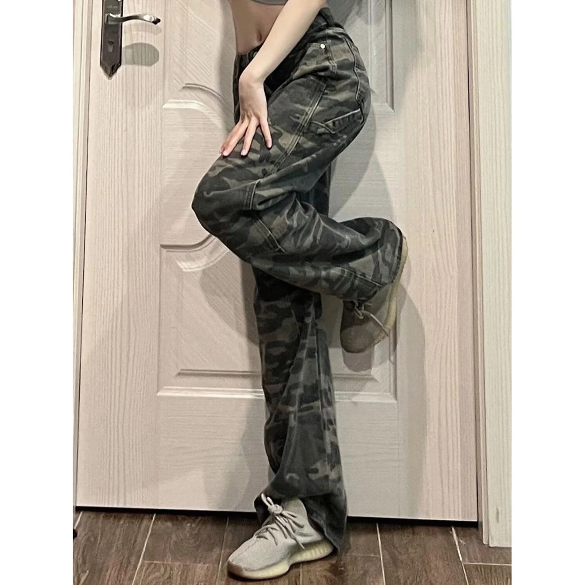 plus Size Casual Camouflage Denim Pants Women's Pear Shape Straight Leg Workwear Trousers High Street American Style
plus Size Casual Camouflage Denim Pants Women's Pear Shape Straight Leg Workwear Trousers High Street American Style
