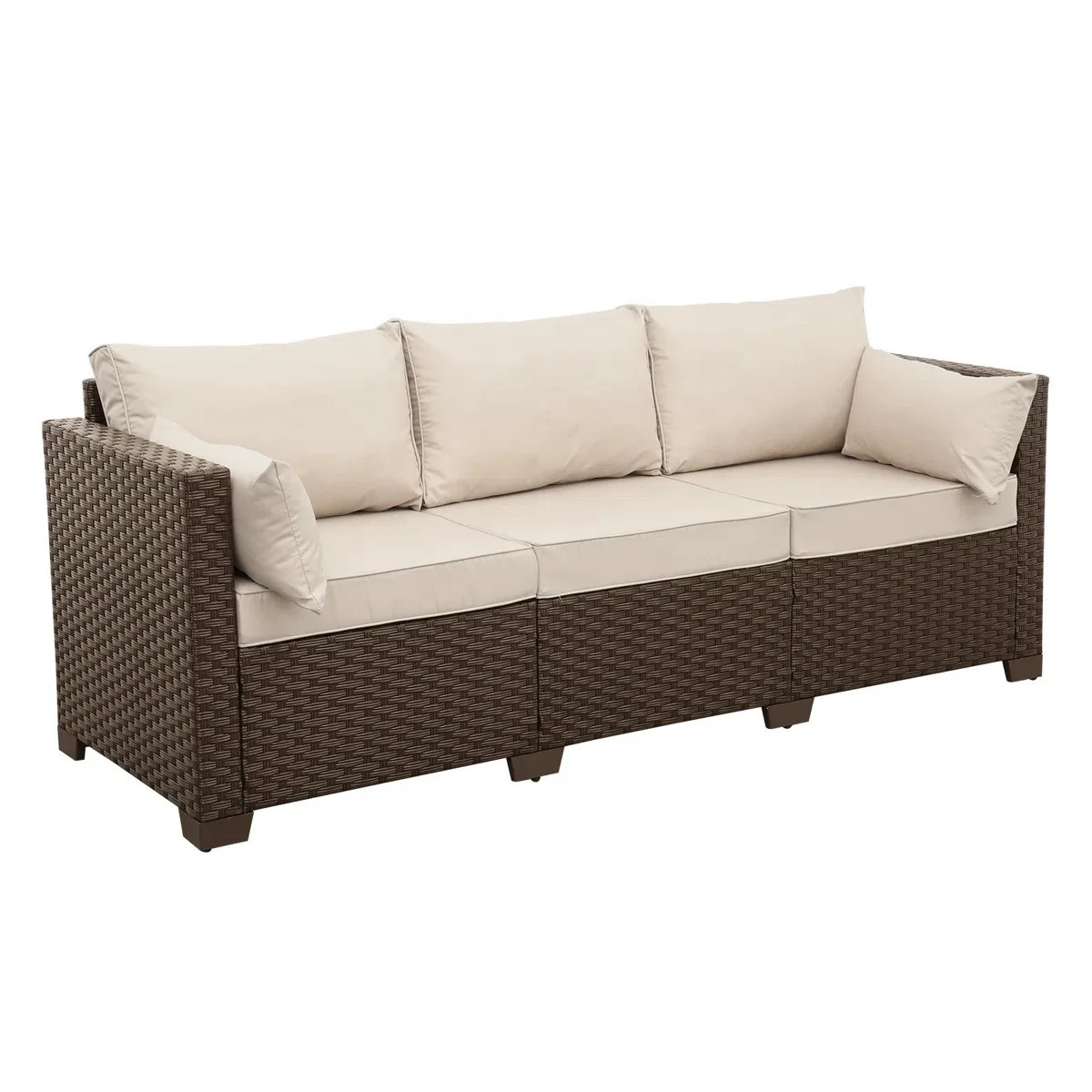 Outdoor 3-Seater Wicker Sofa With Blue Cushions Patio Rattan Furniture Weather Resistant Couch For Backyard Poolside Balcony
Outdoor 3-Seater Wicker Sofa With Blue Cushions Patio Rattan Furniture Weather Resistant Couch For Backyard Poolside Balcony