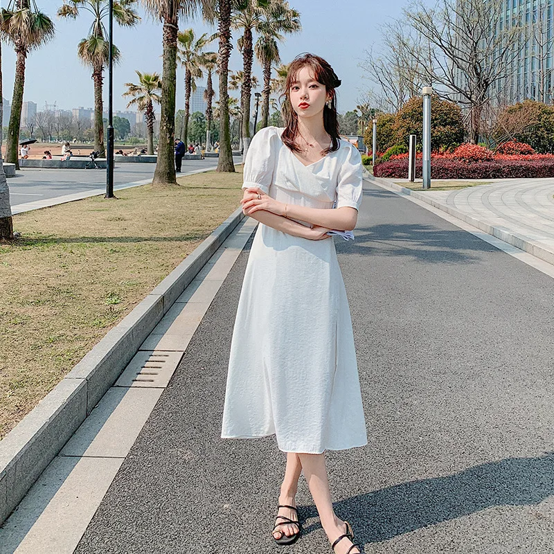 French Retro Summer Dress 2023 New Fashion White Dress Gentle Elegant Side Split Long Skirt Birthday Dress for Women Vestidos
French Retro Summer Dress 2023 New Fashion White Dress Gentle Elegant Side Split Long Skirt Birthday Dress for Women Vestidos