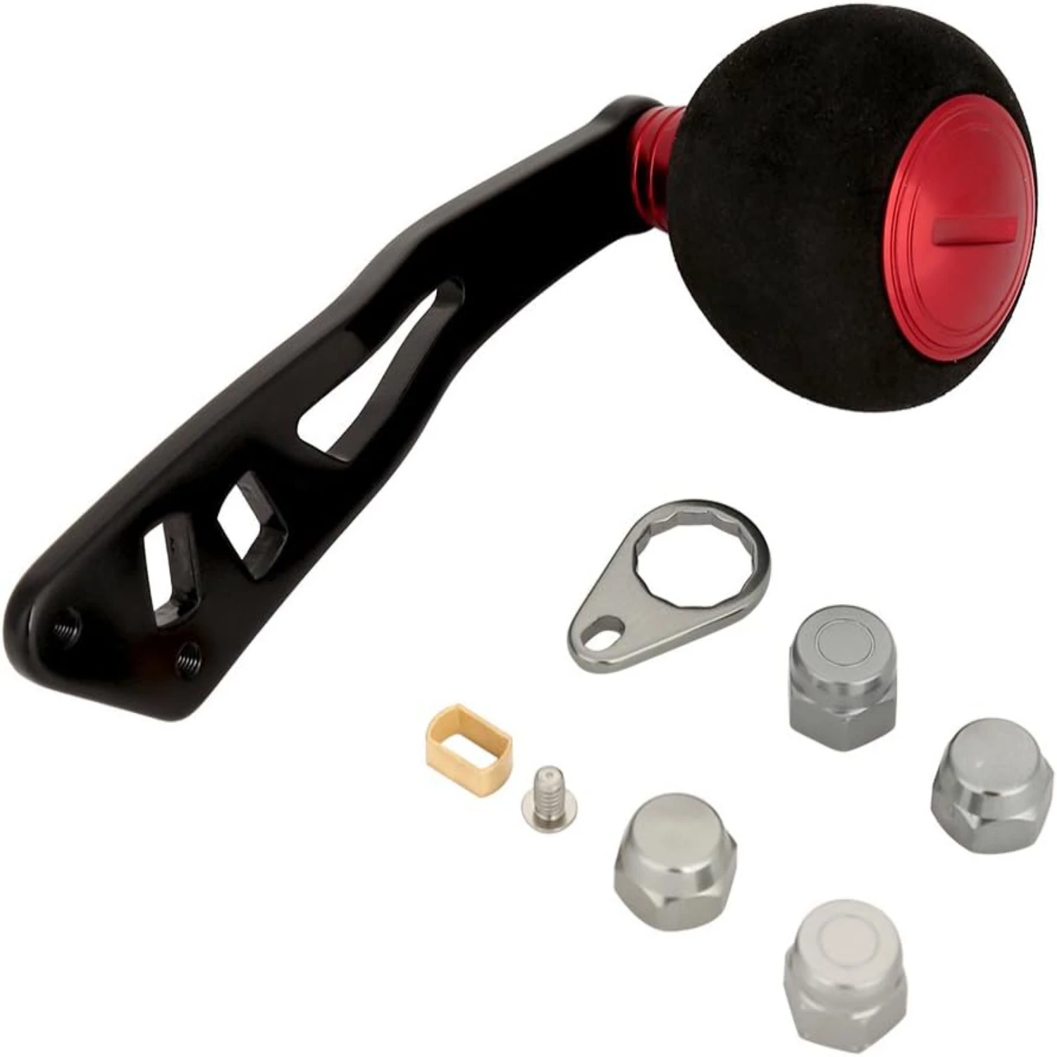 Black Red Fishing Reel Handle with Soft EVA Knob and Fittings for Low-Profile Reel - Replacement Parts for Enhanced Performance
Black Red Fishing Reel Handle with Soft EVA Knob and Fittings for Low-Profile Reel - Replacement Parts for Enhanced Performance