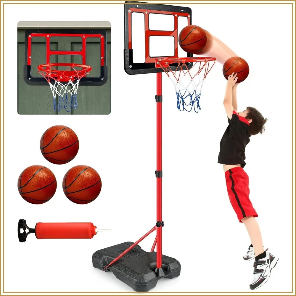Adjustable Kids Basketball Hoop 3.5-6.2FT, Mini Basketball Goal for Boys 3-8 Years, Indoor Outdoor Toy
Adjustable Kids Basketball Hoop 3.5-6.2FT, Mini Basketball Goal for Boys 3-8 Years, Indoor Outdoor Toy