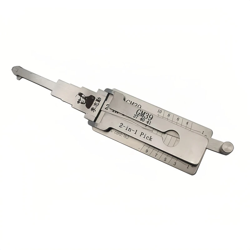 Original Lishi GM39 37 40 41 2 in 1 Locksmith Tool Lock Pick & Decoder Flat Milling for Buick GL8/Classic Buick Regal models
Original Lishi GM39 37 40 41 2 in 1 Locksmith Tool Lock Pick & Decoder Flat Milling for Buick GL8/Classic Buick Regal models