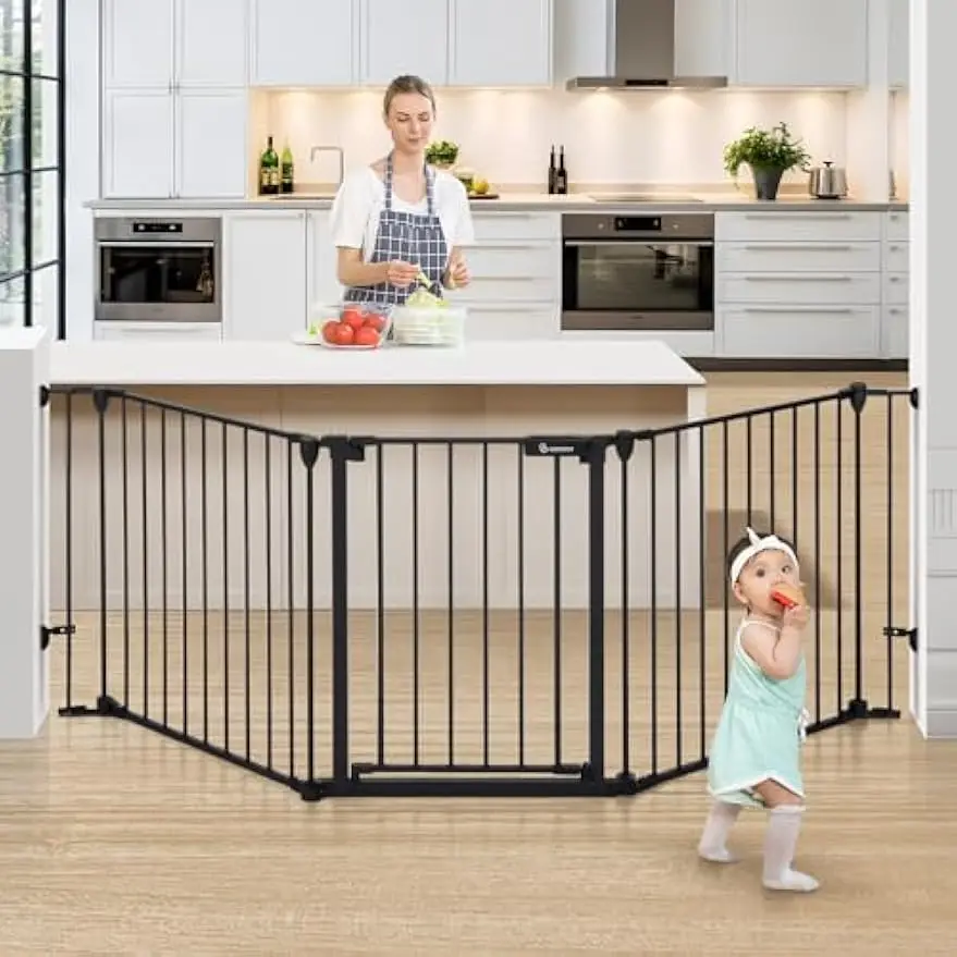 Extra Wide 80" Auto Close Baby and Pet Gate for Stairs, Doorways, Indoor Outdoor Use, 30" Tall Black
Extra Wide 80" Auto Close Baby and Pet Gate for Stairs, Doorways, Indoor Outdoor Use, 30" Tall Black