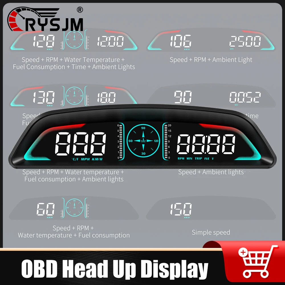 RYSJM B3 Car OBD HUD Digital Head Up Display Car Accessories With Overspeed Alarm RPM Voltage Water Temp Multifunctional Display
RYSJM B3 Car OBD HUD Digital Head Up Display Car Accessories With Overspeed Alarm RPM Voltage Water Temp Multifunctional Display