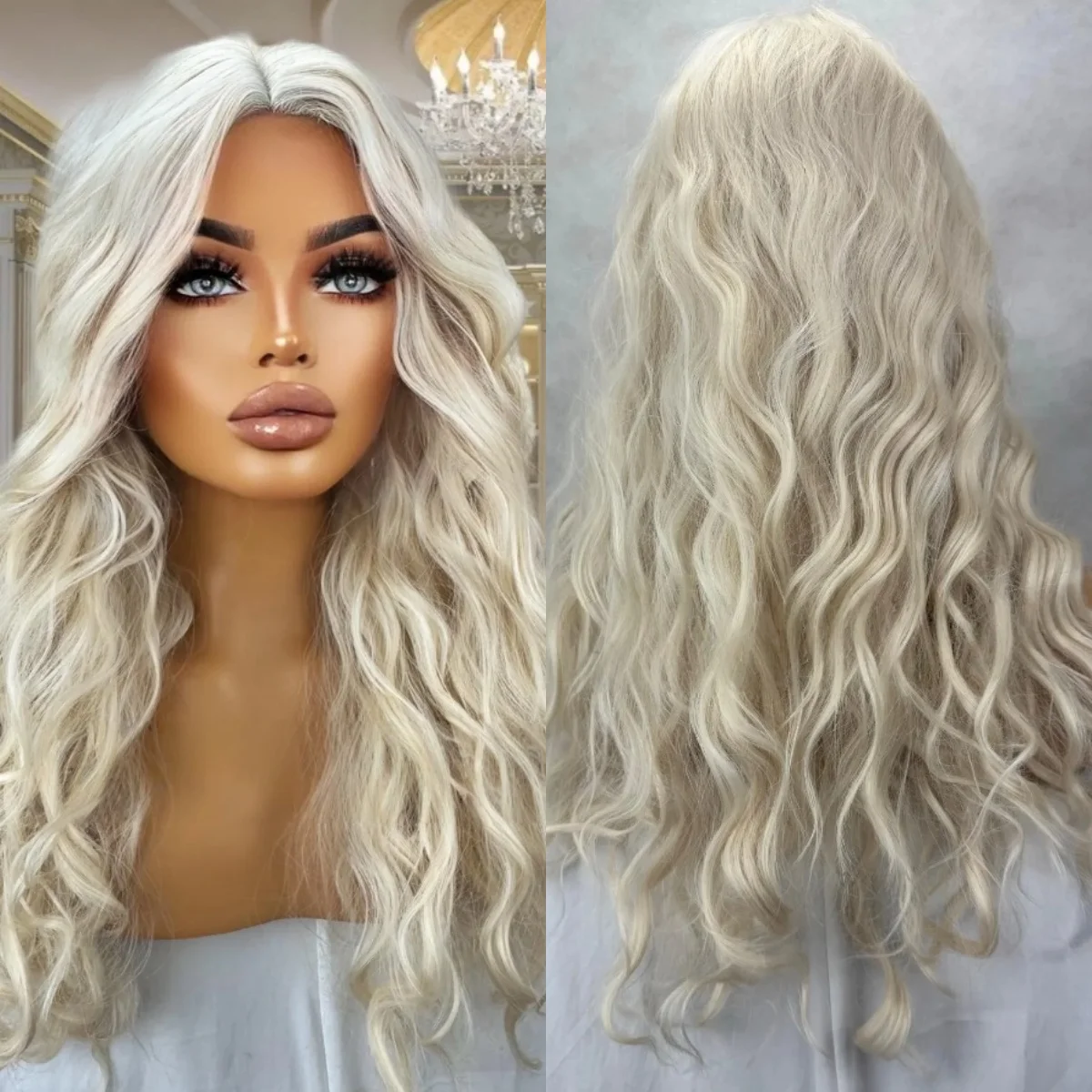 Светло-русый синтетический парик спереди, парик с волнистыми волнами для женщин, средняя часть, предварительно выщипанная, реалистичная линия волос, дешевый парик на распродаже
Светло-русый синтетический парик спереди, парик с волнистыми волнами для женщин, средняя часть, предварительно выщипанная, реалистичная линия волос, дешевый парик на распродаже