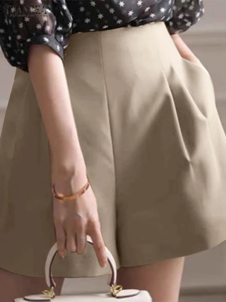 ZANZEA 2024 Summer PU Leather Shorts Women Vintage Korean Office High Waist Pants OL Zipper Pocket Shorts Elegant Work Pantalons
ZANZEA 2024 Summer PU Leather Shorts Women Vintage Korean Office High Waist Pants OL Zipper Pocket Shorts Elegant Work Pantalons