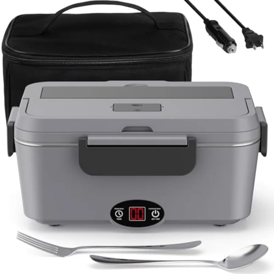 Heated Lunch Box with Timer - 1.8L Electric Lunch Box for Adults 90W Fast Heating Portable Food Warmer for Men Auto-Shut Off Fo
Heated Lunch Box with Timer - 1.8L Electric Lunch Box for Adults 90W Fast Heating Portable Food Warmer for Men Auto-Shut Off Fo