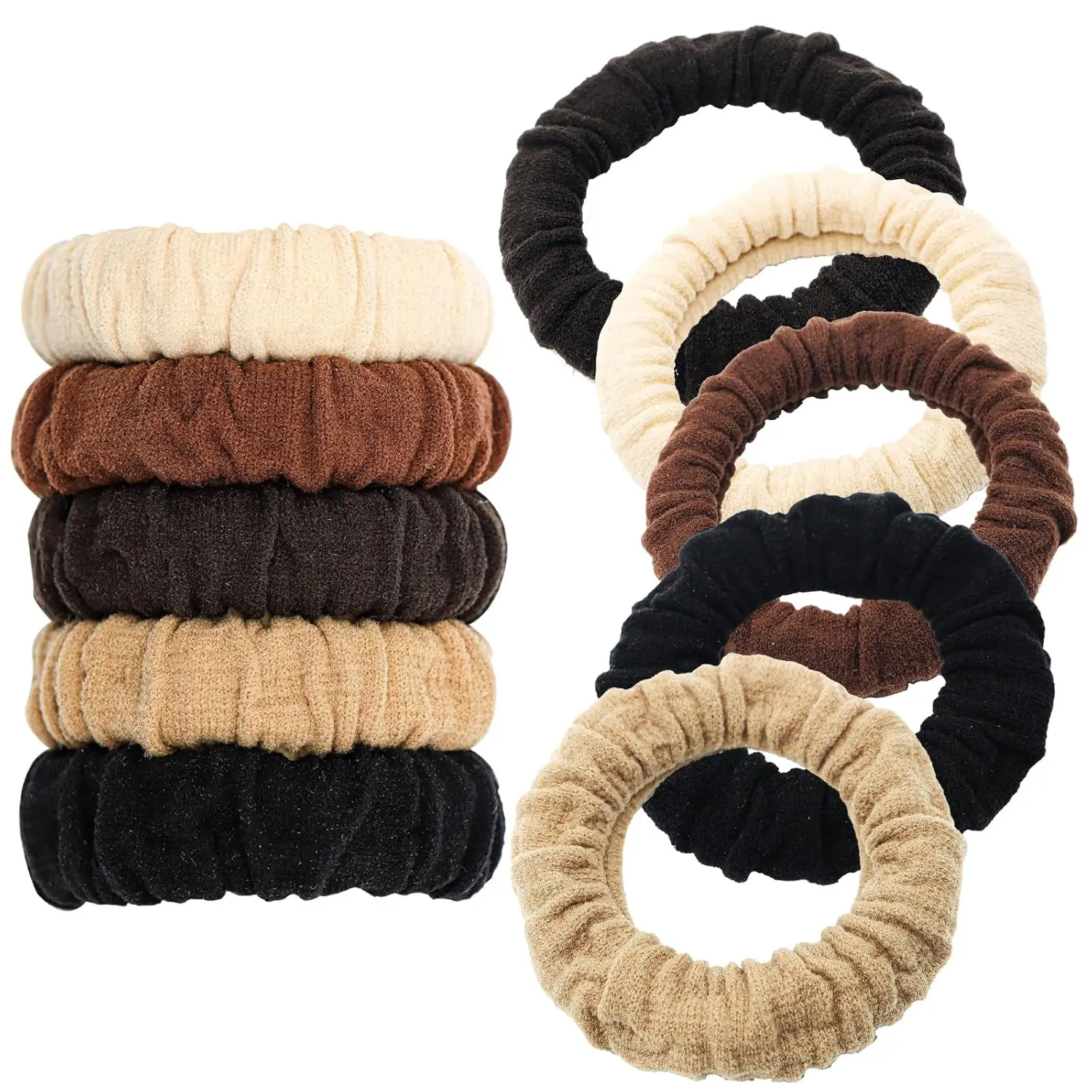 Soft Polyester Hair Ties, No Tug Scrunchies with Strong Elasticity
Soft Polyester Hair Ties, No Tug Scrunchies with Strong Elasticity