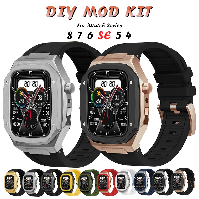 Роскошная модификация строгий браслет для Apple Watch серии 8 7 6 5 4 44 мм 45 мм Мужской прочный строгий силиконовый спортивный ремешок для iWatch 6/5/4 SE
Роскошная модификация строгий браслет для Apple Watch серии 8 7 6 5 4 44 мм 45 мм Мужской прочный строгий силиконовый спортивный ремешок для iWatch 6/5/4 SE