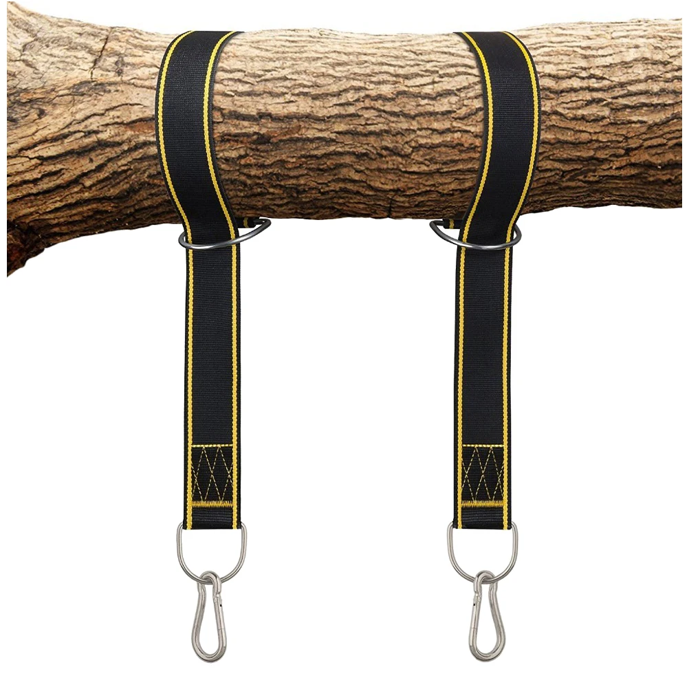 2PCS 5x150CM Hammock Tree Straps Nylon Hammock Tree Hanging Straps with Carabiner Hooks (Black Yellow)
2PCS 5x150CM Hammock Tree Straps Nylon Hammock Tree Hanging Straps with Carabiner Hooks (Black Yellow)