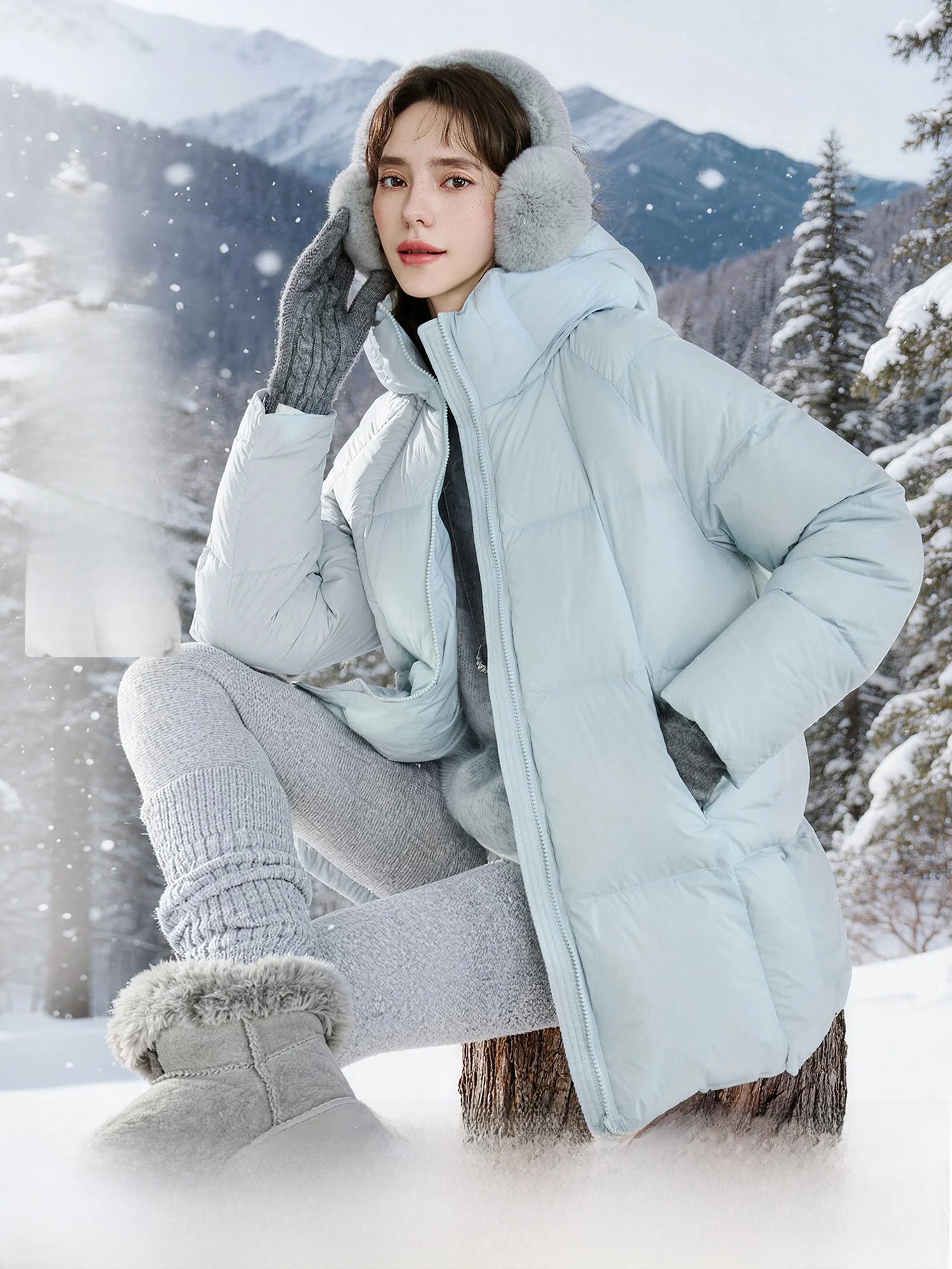 Warmth Duck down Jacket Pumpkin Valley Square Sugar Cloud Bag Hooded Mid-Length Coat Autumn Winter Women's Fashion Outerwear
Warmth Duck down Jacket Pumpkin Valley Square Sugar Cloud Bag Hooded Mid-Length Coat Autumn Winter Women's Fashion Outerwear