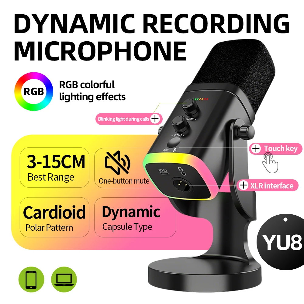 Игровой USB-микрофон, конденсаторный микрофон RGB с программным обеспечением для шумоподавления, функцией отключения звука и регулировкой усиления для стриминга и прямых трансляций.
Игровой USB-микрофон, конденсаторный микрофон RGB с программным обеспечением для шумоподавления, функцией отключения звука и регулировкой усиления для стриминга и прямых трансляций.