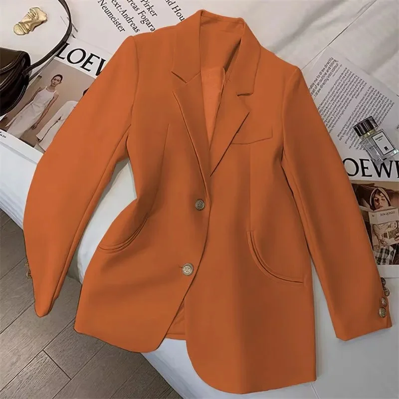 2025 New Advanced Style Suit Coat Women's Korean Loose Single Breasted Blazers Office Lady Temperament Blazer Jacket Outwear Top
2025 New Advanced Style Suit Coat Women's Korean Loose Single Breasted Blazers Office Lady Temperament Blazer Jacket Outwear Top
