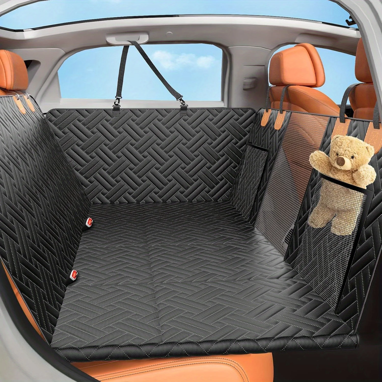 Back Seat Extender for Dogs, Hard Bottom Car Seat Cover for Dogs with Mesh Window, Waterproof Backseat Pet Cover Hard Bottom-Dog Car Seat Cover for Back Seat Dog Hammock for Car/SUV
Back Seat Extender for Dogs, Hard Bottom Car Seat Cover for Dogs with Mesh Window, Waterproof Backseat Pet Cover Hard Bottom-Dog Car Seat Cover for Back Seat Dog Hammock for Car/SUV