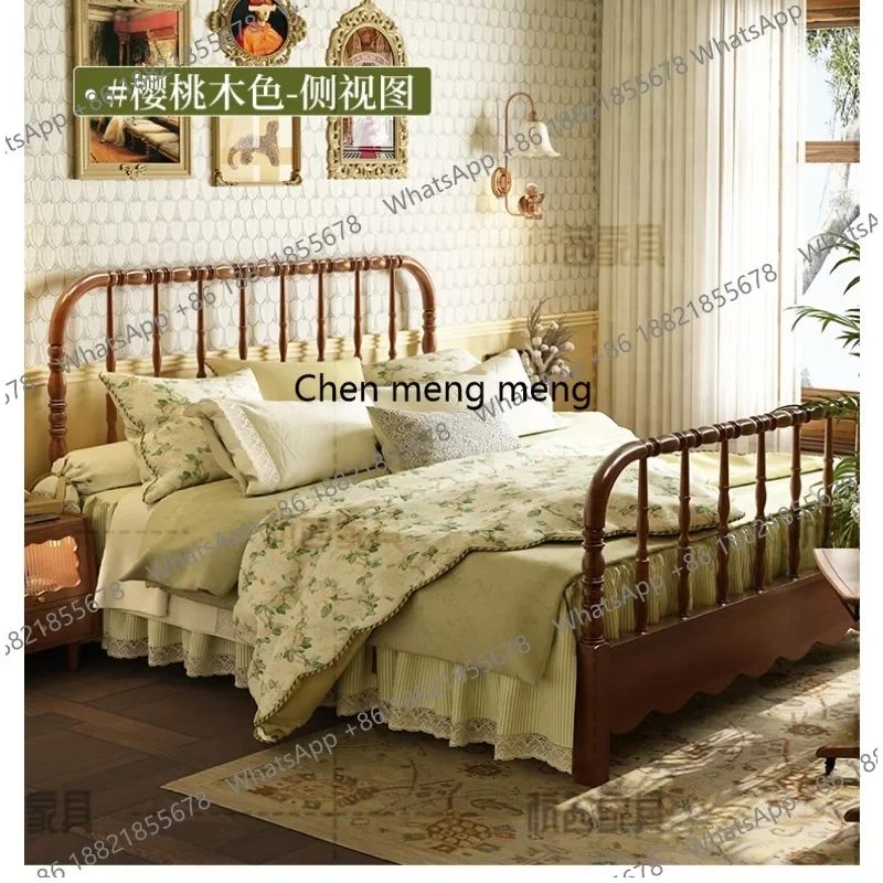 E182 French princess wind bed small apartment solid wood American retro double master bedroom homestay family bed
E182 French princess wind bed small apartment solid wood American retro double master bedroom homestay family bed