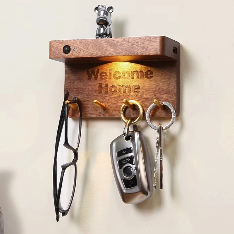 Key Hook Storage Light Entry Garden Wall Lamps Solid Wood Night Lights Body Sensor Lights Wall Lamps Wiring Decoration
Key Hook Storage Light Entry Garden Wall Lamps Solid Wood Night Lights Body Sensor Lights Wall Lamps Wiring Decoration