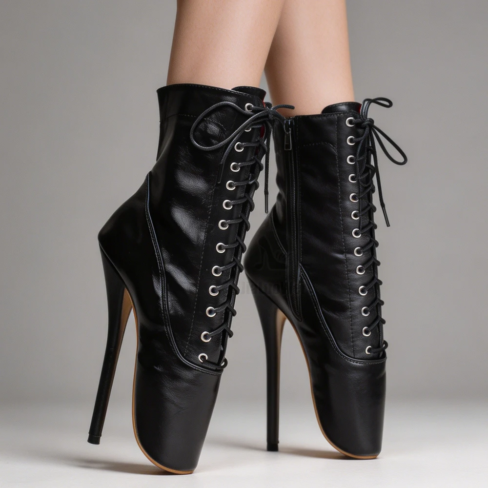 Extreme 7 Inch Ballet Point Heel Lace Up Sexy Unisex Fetish Ankle Boots
Extreme 7 Inch Ballet Point Heel Lace Up Sexy Unisex Fetish Ankle Boots