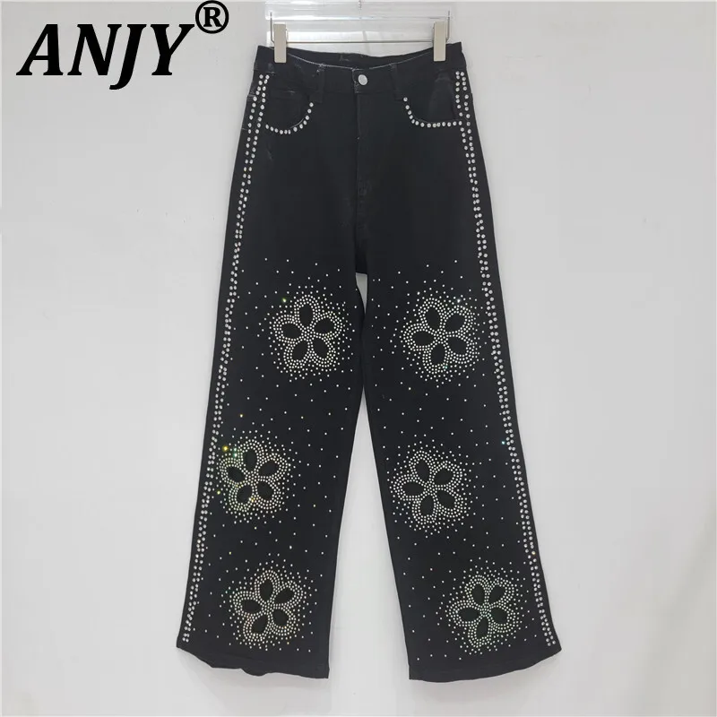 ANJY Autumn New Women Elegant Trendy Jeans Hollow Out Embroidery Studded Diamond Straight High Street Y2K Chic Denim Pants A9136
ANJY Autumn New Women Elegant Trendy Jeans Hollow Out Embroidery Studded Diamond Straight High Street Y2K Chic Denim Pants A9136