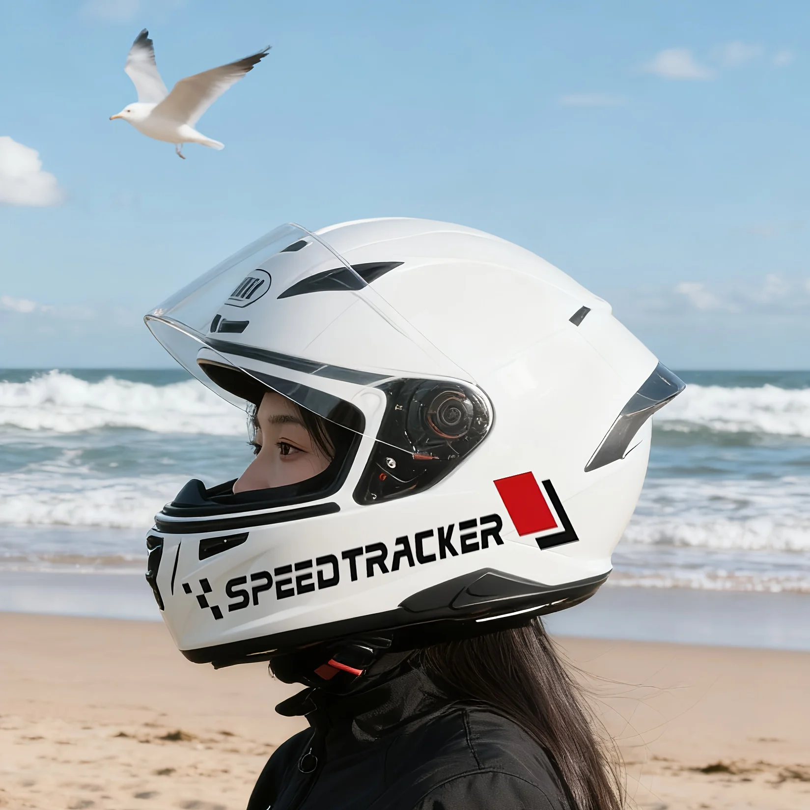 Speed Tracking Helmet Sticker Set, Waterproof PVC, Black Red High Gloss, High Visibility Motorcycle Decals
Speed Tracking Helmet Sticker Set, Waterproof PVC, Black Red High Gloss, High Visibility Motorcycle Decals