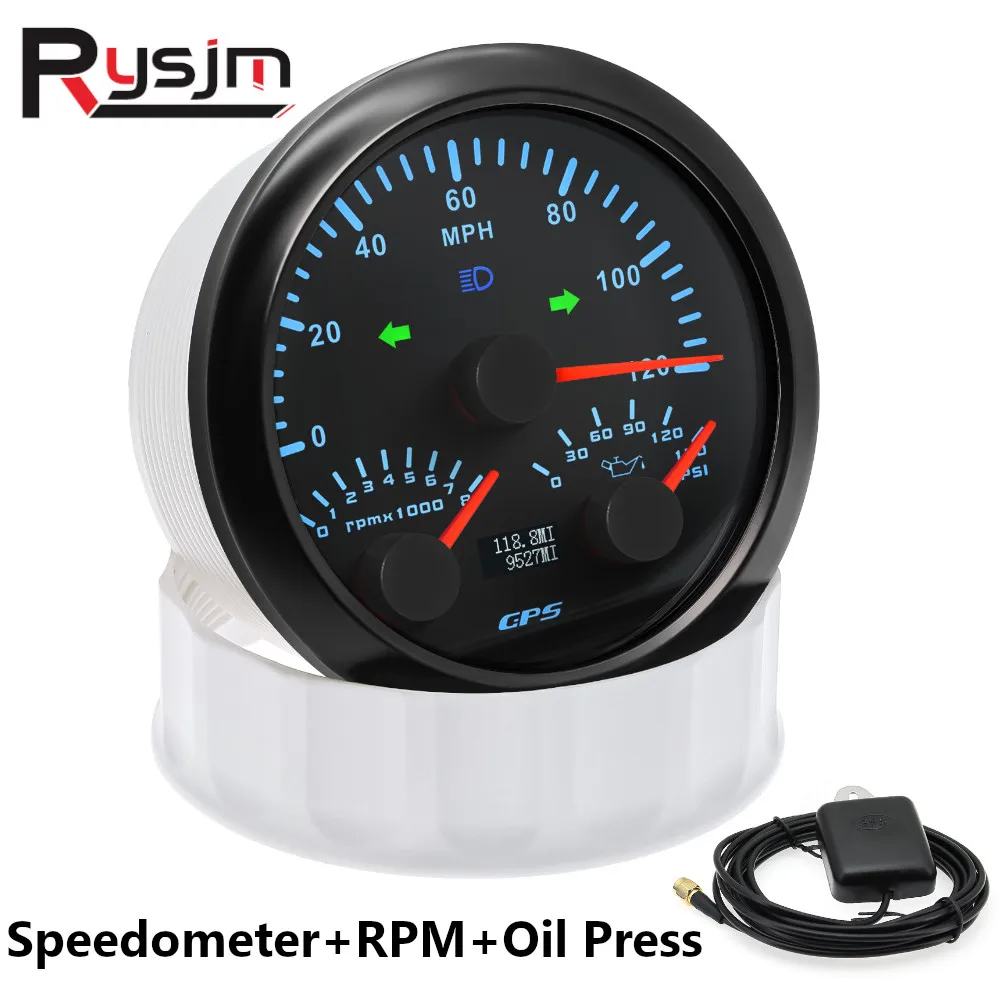  3 IN 1 85mm Gauge 120kmh 200km/H 120MPH GPS Speedometer+Fuel Level Meter+Voltmeter Tachometer Water Temp Oil Press Car Gauges
3 IN 1 85mm Gauge 120kmh 200km/H 120MPH GPS Speedometer+Fuel Level Meter+Voltmeter Tachometer Water Temp Oil Press Car Gauges