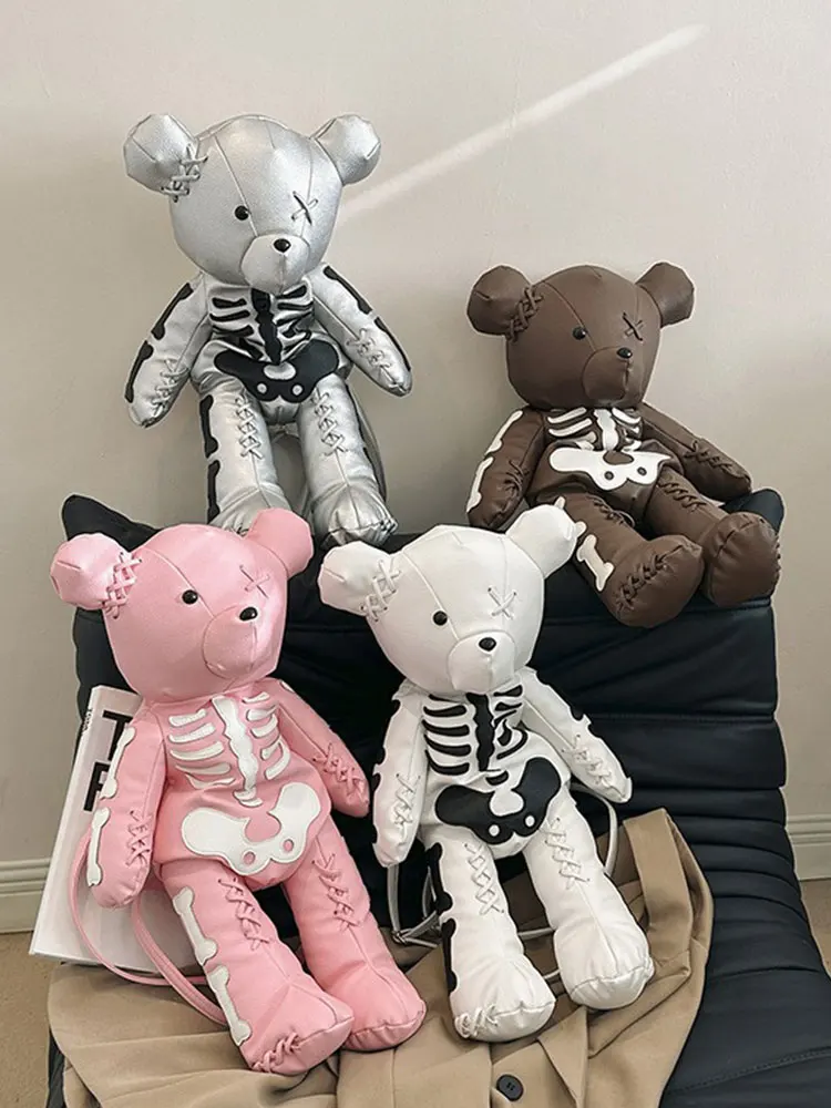 Cute Bear Backpack Women Backpack 2024 New Fashion Personality Skeleton Bear Female Bag Leisure Bag For Girl Boy Gifts
Cute Bear Backpack Women Backpack 2024 New Fashion Personality Skeleton Bear Female Bag Leisure Bag For Girl Boy Gifts