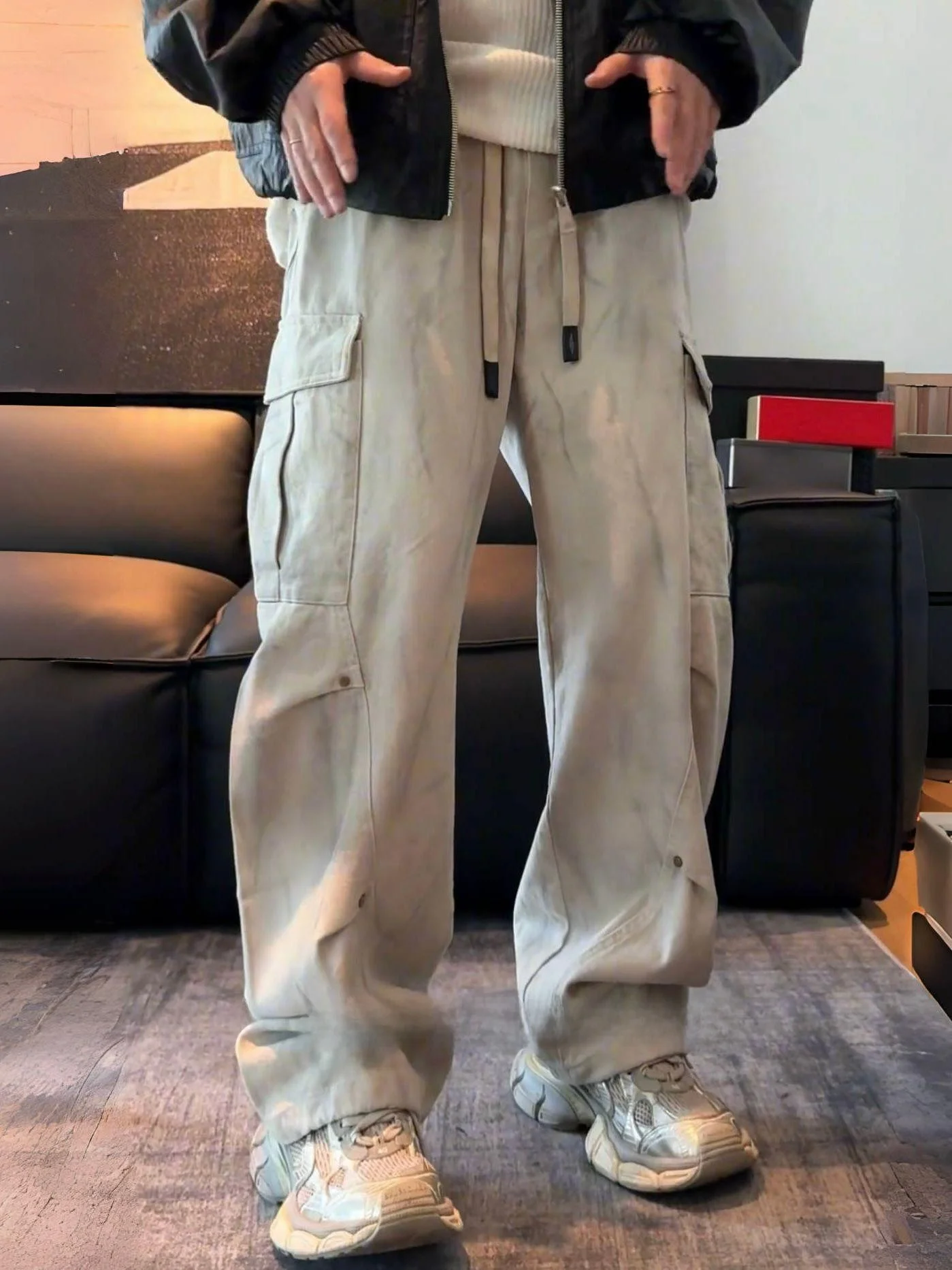 Street Style American Dyed Wide Leg Workwear Pants Men Spring Autumn Trendy Brand Loose Casual Trousers Knife Cut Design
Street Style American Dyed Wide Leg Workwear Pants Men Spring Autumn Trendy Brand Loose Casual Trousers Knife Cut Design