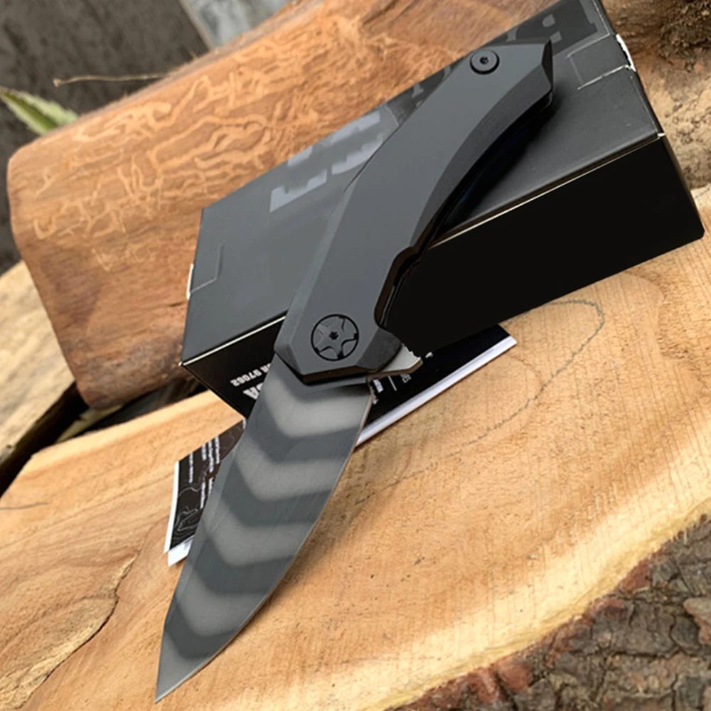 New Tactical 0095 Folding Knives Tiger patterned S90V Blade Titanium alloy Handle Outdoor Hunting Pocket Knife Portable EDC
New Tactical 0095 Folding Knives Tiger patterned S90V Blade Titanium alloy Handle Outdoor Hunting Pocket Knife Portable EDC