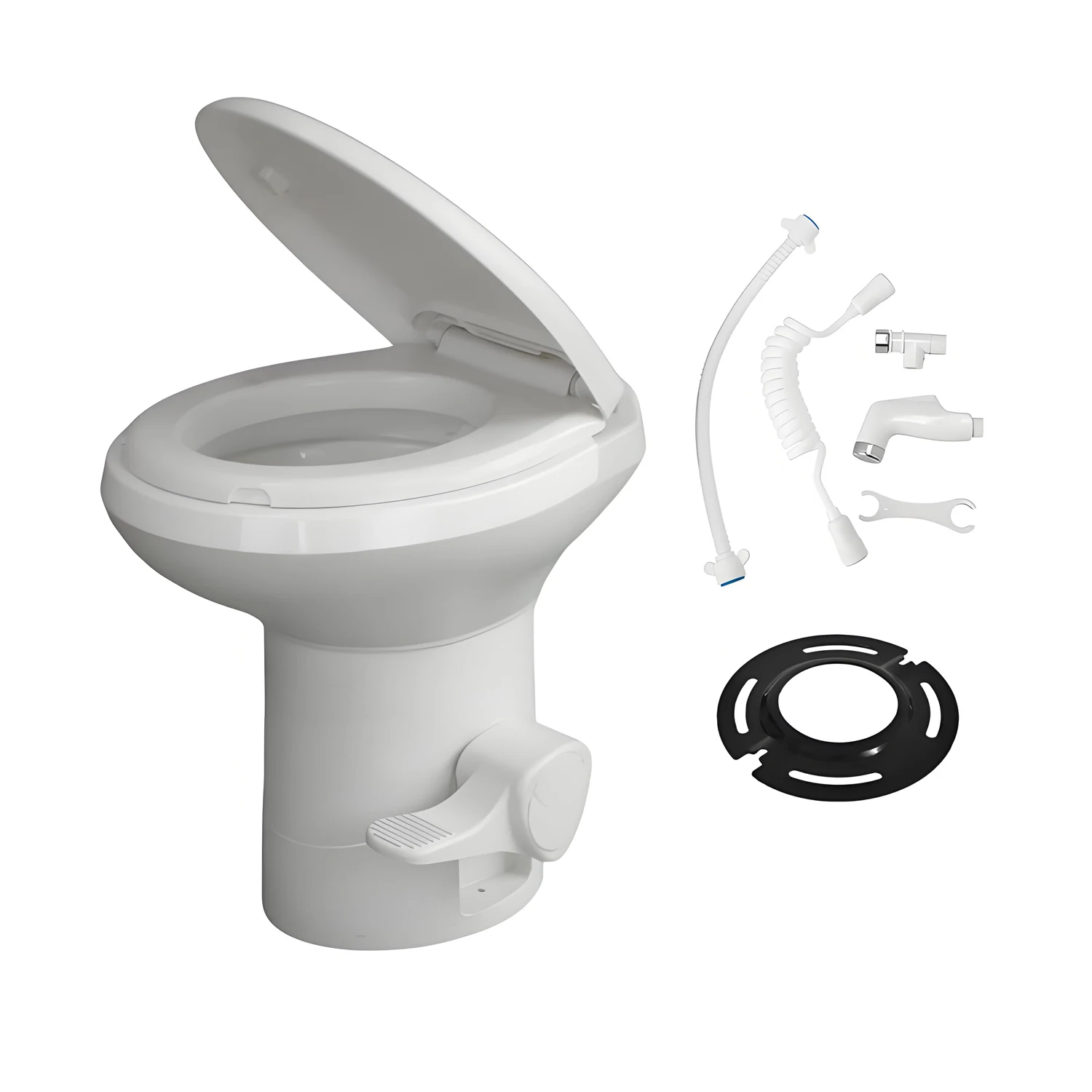 Direct-Discharge RV Toilet Gravity Flush Toilet Load-bearing Capacity 200kg Pre-rinsing Function Foot-operated for Camper Yacht
Direct-Discharge RV Toilet Gravity Flush Toilet Load-bearing Capacity 200kg Pre-rinsing Function Foot-operated for Camper Yacht