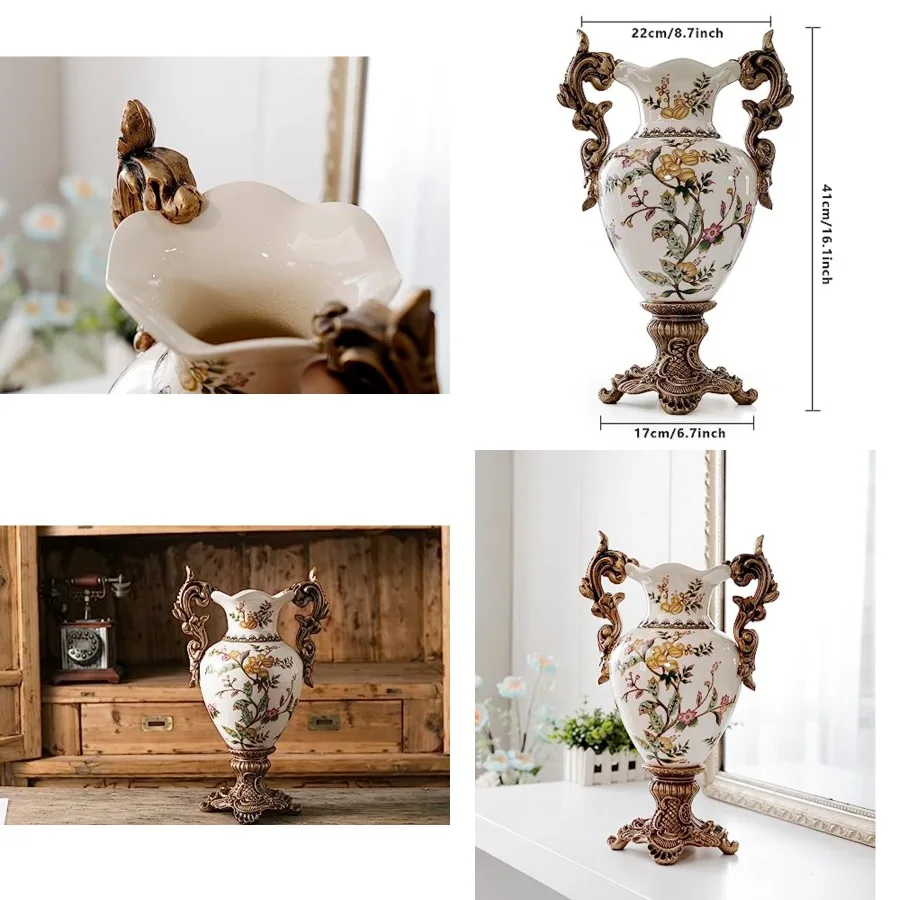 Tall Table Ceramic White Vases Modern Home Decor Flower Vase for Shelf Home Creative Decorative -16.5 inch.Sophisticated Vessel
Tall Table Ceramic White Vases Modern Home Decor Flower Vase for Shelf Home Creative Decorative -16.5 inch.Sophisticated Vessel