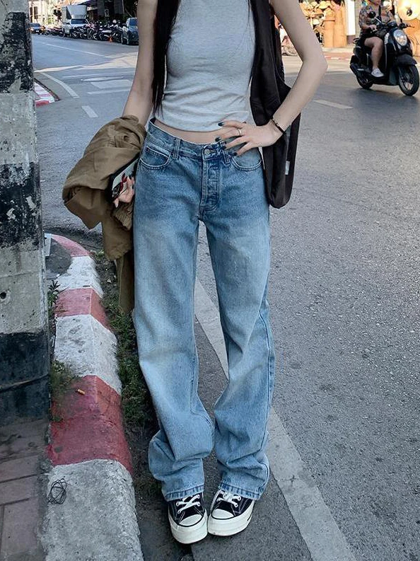 Retro American Blue Washed Denim Jeans Women High Waist Loose Slimming Micro Flared Pants Comfortable Breathable Casual Jeans
Retro American Blue Washed Denim Jeans Women High Waist Loose Slimming Micro Flared Pants Comfortable Breathable Casual Jeans