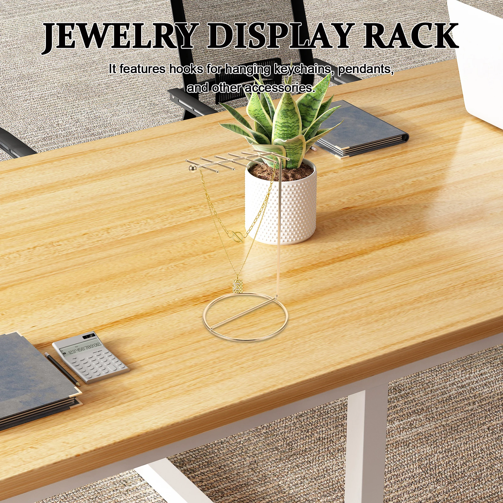 Metal Jewelry Display Rack Elegant Iron Necklace Holder Multi-Functional Hooks Keychains Earrings Bracelets Organizer
Metal Jewelry Display Rack Elegant Iron Necklace Holder Multi-Functional Hooks Keychains Earrings Bracelets Organizer