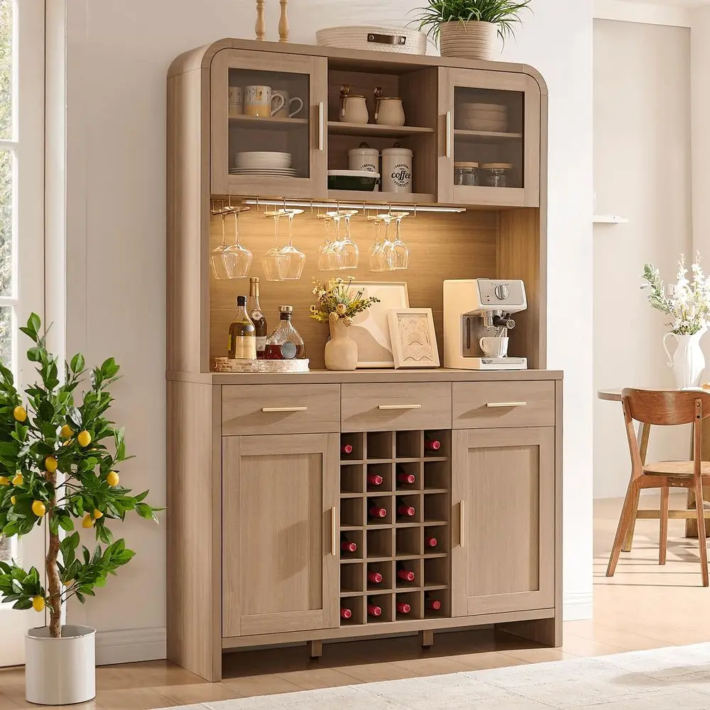 Tall Kitchen Pantry Cabinet with Charging Station, Kitchen Hutch Storage Cabinet with LED Lights, Wine Coffee Bar Cabinet with
Tall Kitchen Pantry Cabinet with Charging Station, Kitchen Hutch Storage Cabinet with LED Lights, Wine Coffee Bar Cabinet with