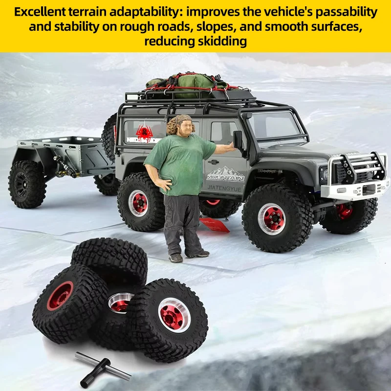 RS 1/18 Climbing Car Tires 1.0inch Aluminum Alloy Tire Hub R139 Beadlock Wheel Rims Set Improve Grip For RC Car TRX4M SCX24 FMS
RS 1/18 Climbing Car Tires 1.0inch Aluminum Alloy Tire Hub R139 Beadlock Wheel Rims Set Improve Grip For RC Car TRX4M SCX24 FMS