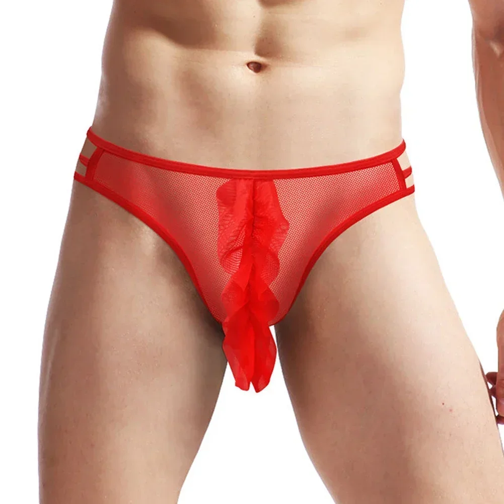 Mens Sexy Lingerie Transparent Mesh Backless G-String Briefs Thong Pouch Underwear T Back Comfortable Erotic Male Briefs Panties
Mens Sexy Lingerie Transparent Mesh Backless G-String Briefs Thong Pouch Underwear T Back Comfortable Erotic Male Briefs Panties