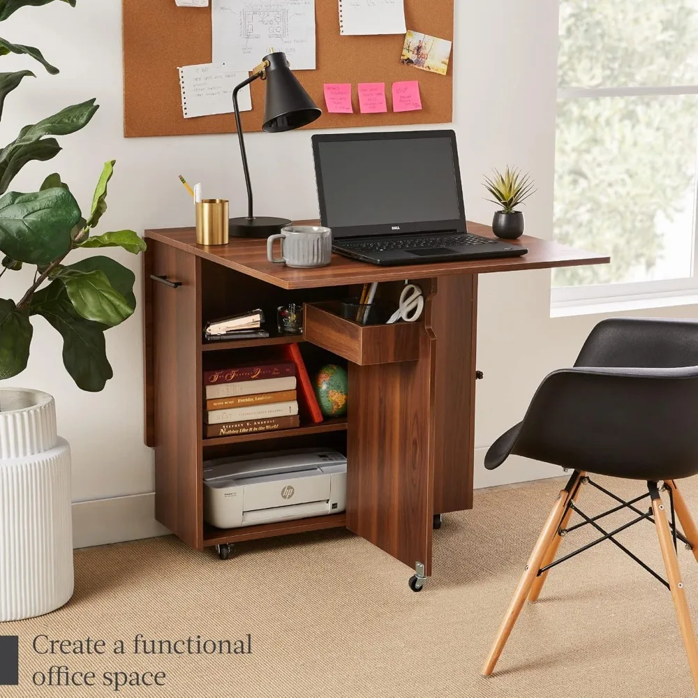 Складной обеденный стол, многоцелевой складной стол с удлинителем в форме листа, экономящий место, с колесами, 3 полки для хранения — коричневый
Складной обеденный стол, многоцелевой складной стол с удлинителем в форме листа, экономящий место, с колесами, 3 полки для хранения — коричневый