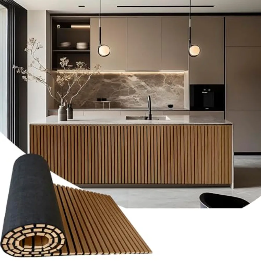 94.5 x 23.6 in Acoustic Wood Wall Panels, 3D Flexible Soundproof Absorbing Panels, Wood Slat Walls for Interior Wall Decor
94.5 x 23.6 in Acoustic Wood Wall Panels, 3D Flexible Soundproof Absorbing Panels, Wood Slat Walls for Interior Wall Decor