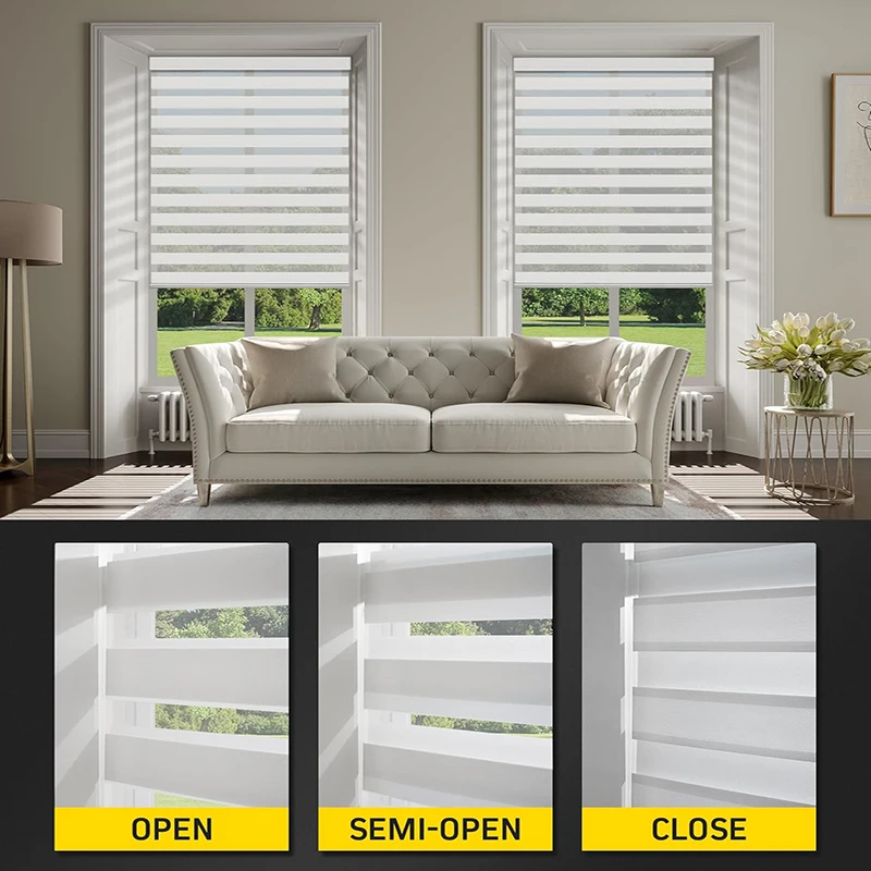 Luxury Motorized Window Blinds Custom Size Blackout Roller Blinds Double Layer Zebra Blinds for Windows UV Protection
Luxury Motorized Window Blinds Custom Size Blackout Roller Blinds Double Layer Zebra Blinds for Windows UV Protection